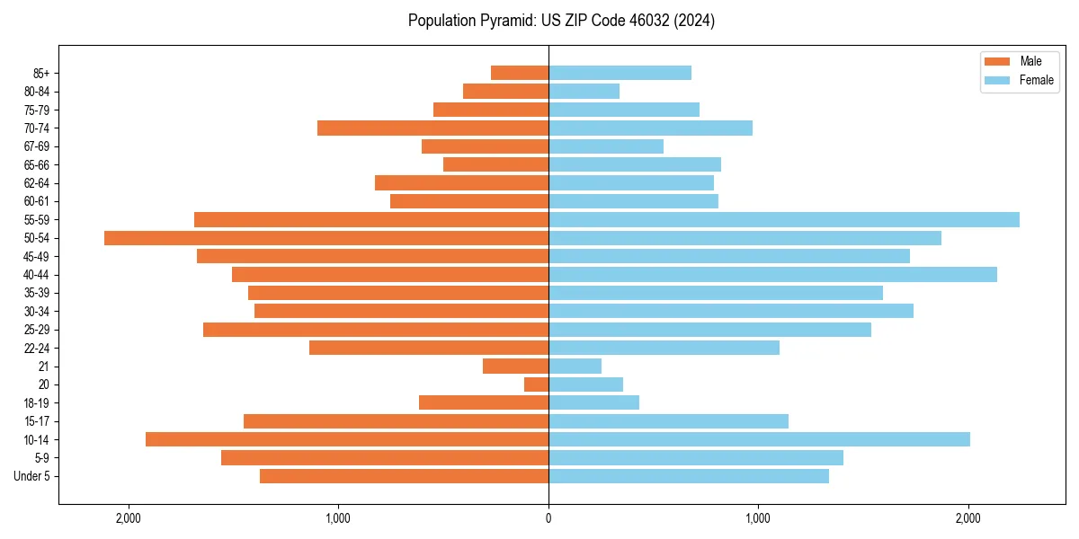 Population pyramid for 