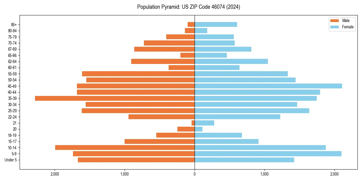 Population pyramid for 