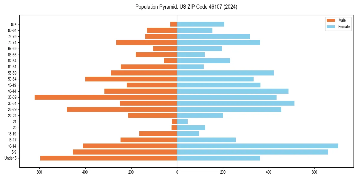Population pyramid for 