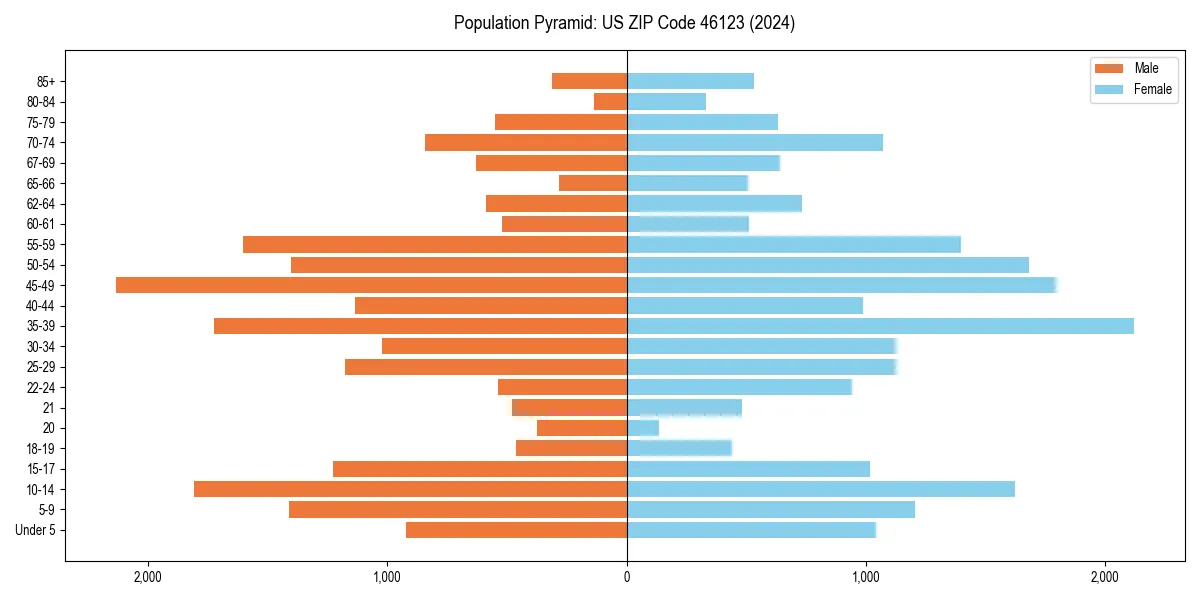 Population pyramid for 