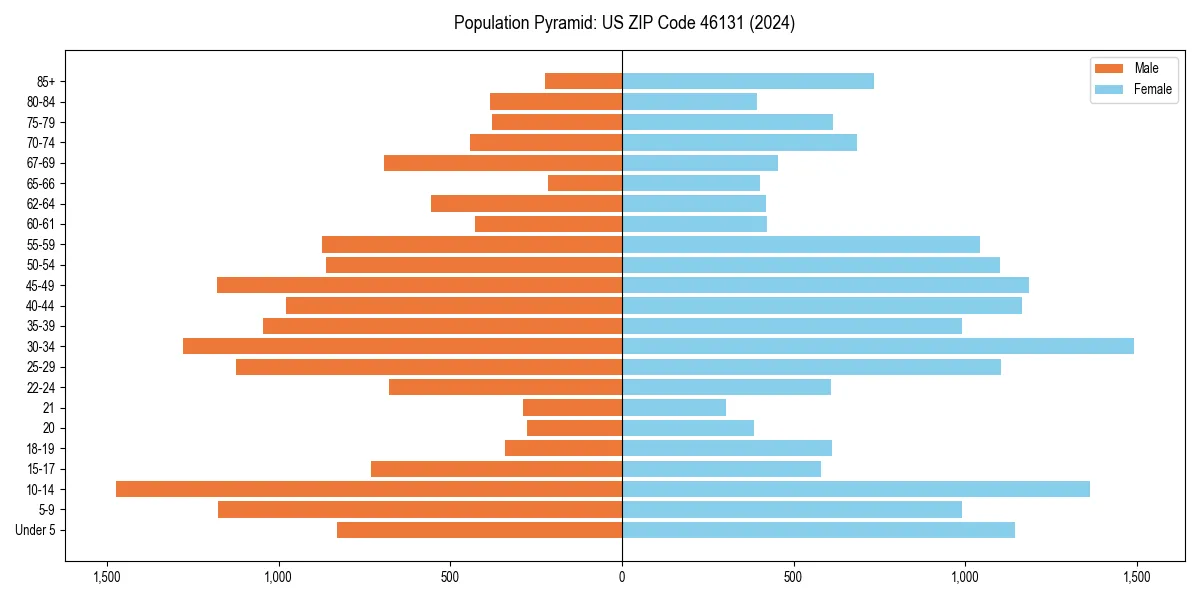 Population pyramid for 