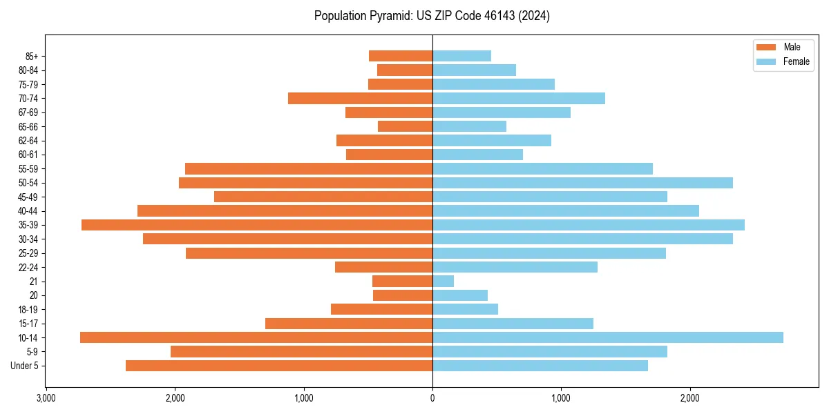 Population pyramid for 