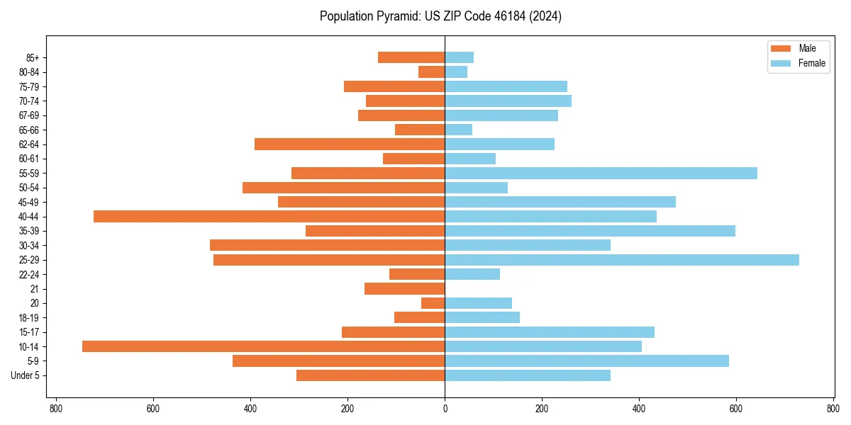 Population pyramid for 