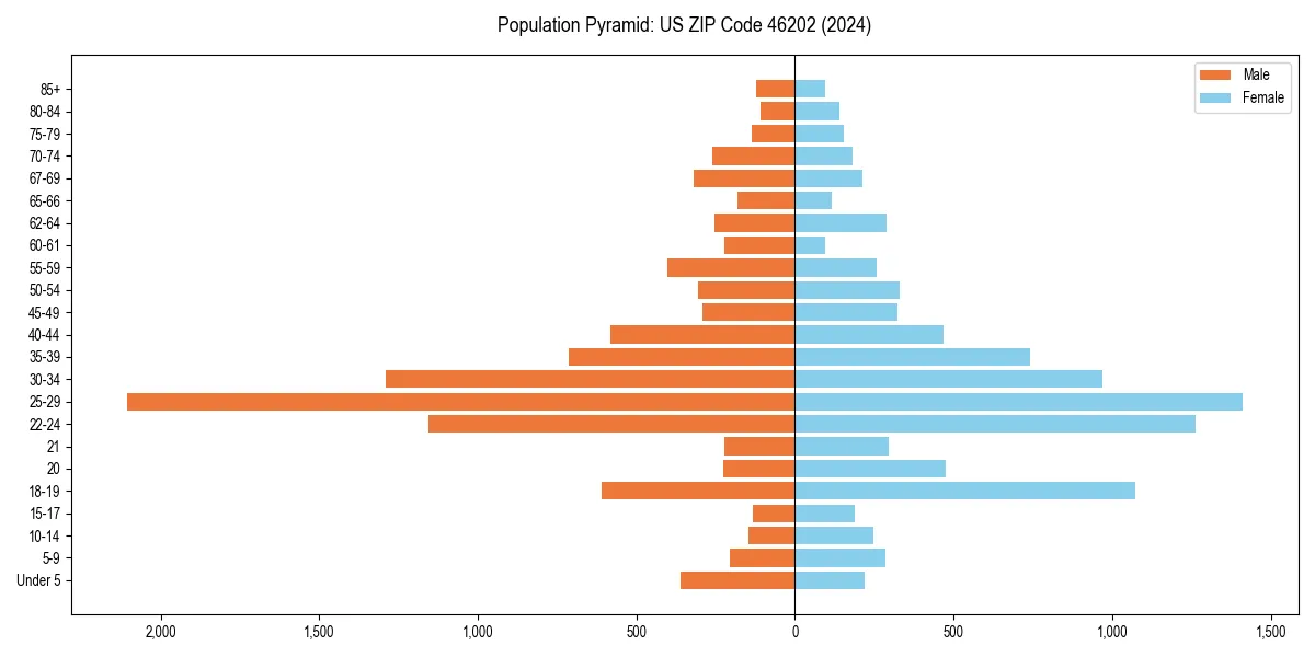 Population pyramid for 
