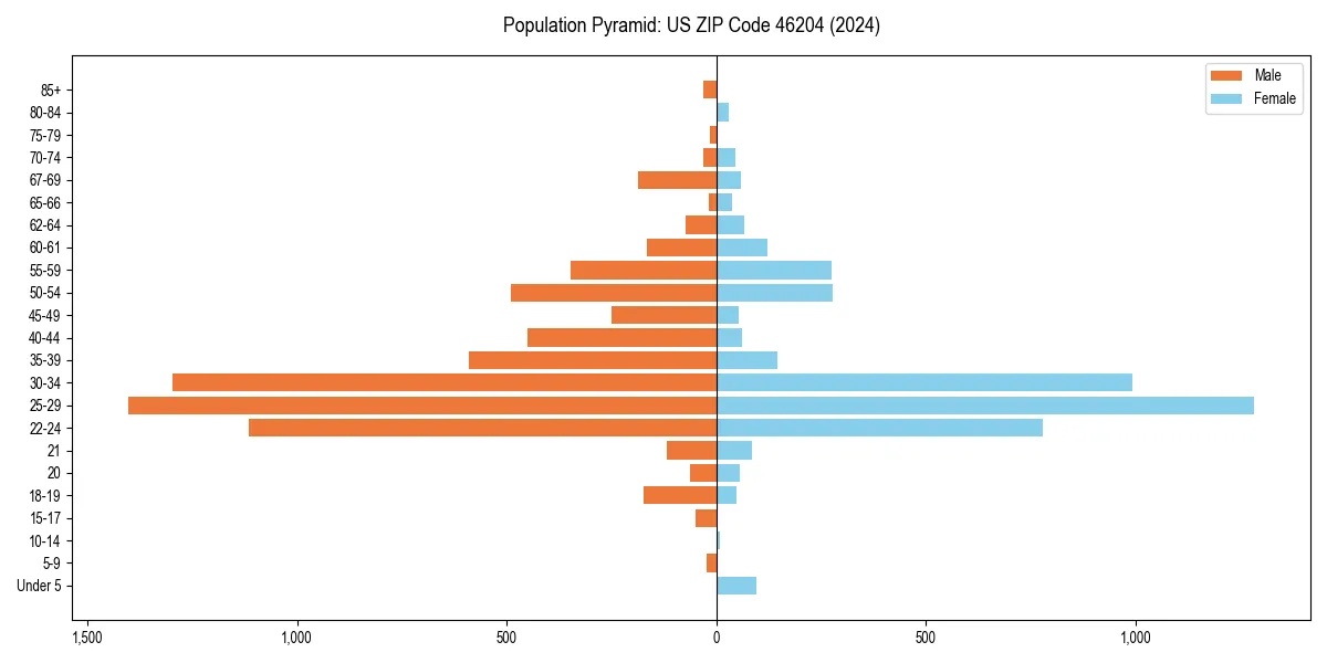 Population pyramid for 