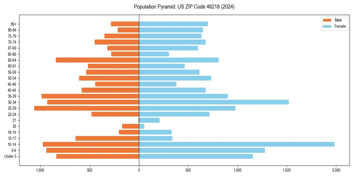 Population pyramid for 