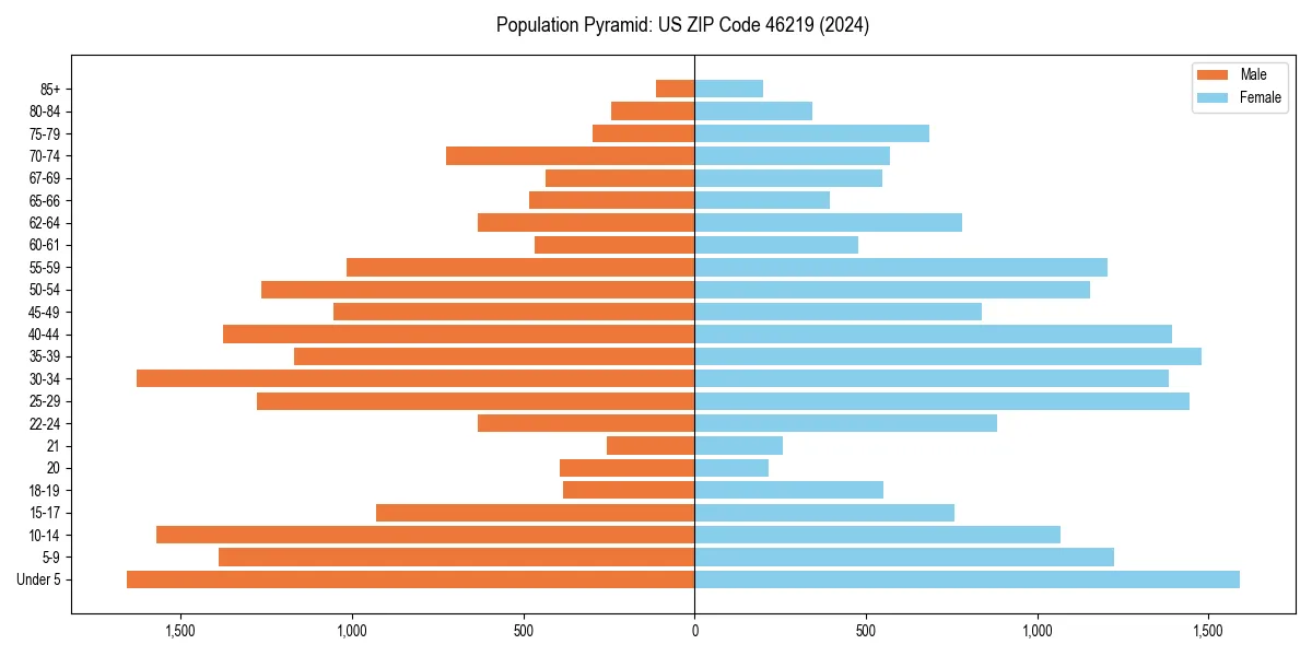 Population pyramid for 
