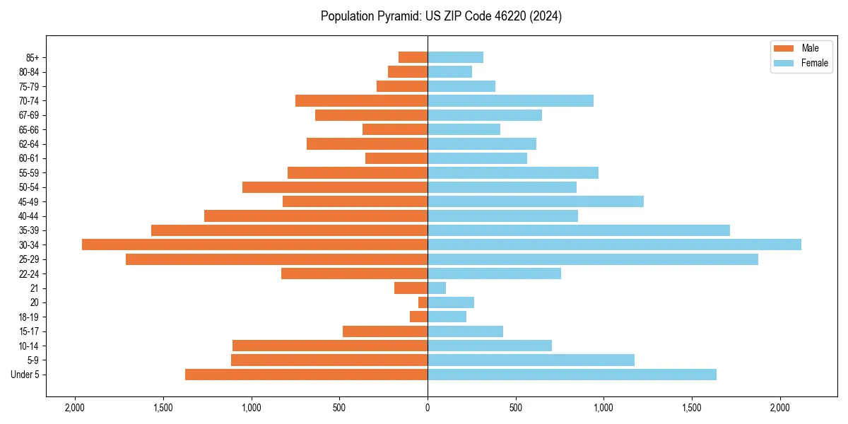 Population pyramid for 