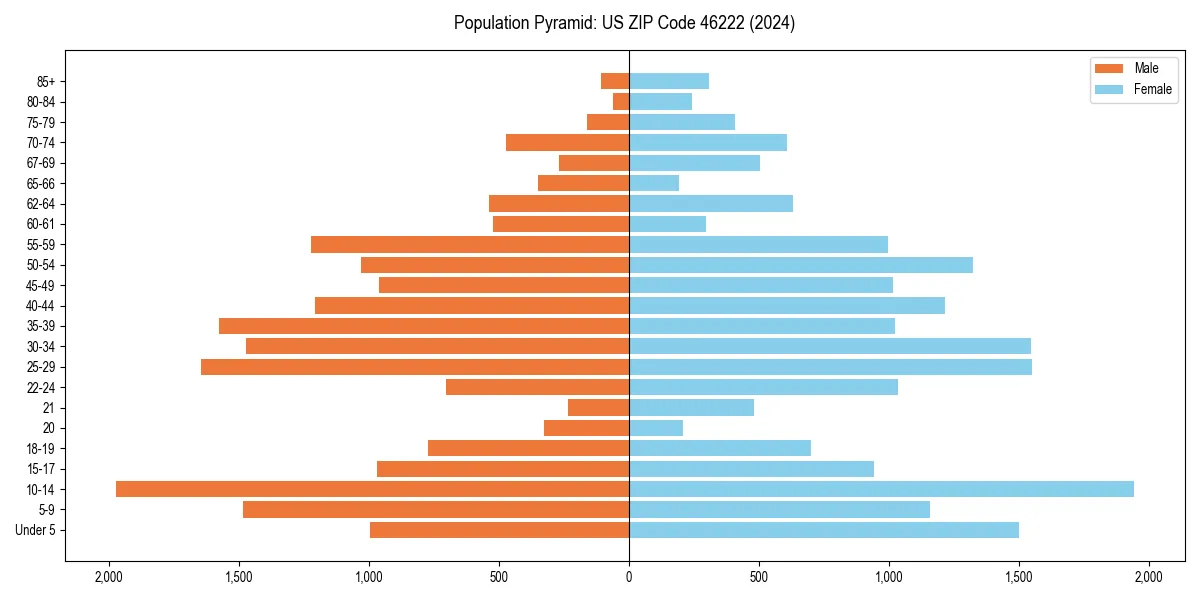 Population pyramid for 