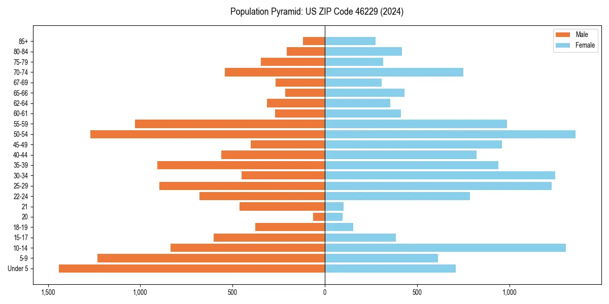Population pyramid for 