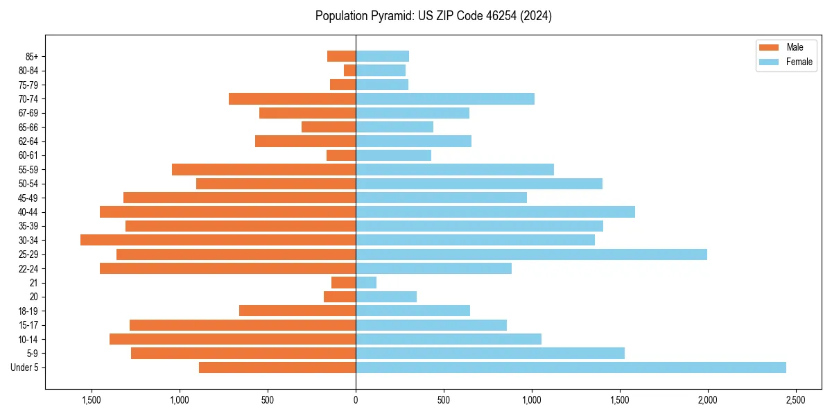 Population pyramid for 
