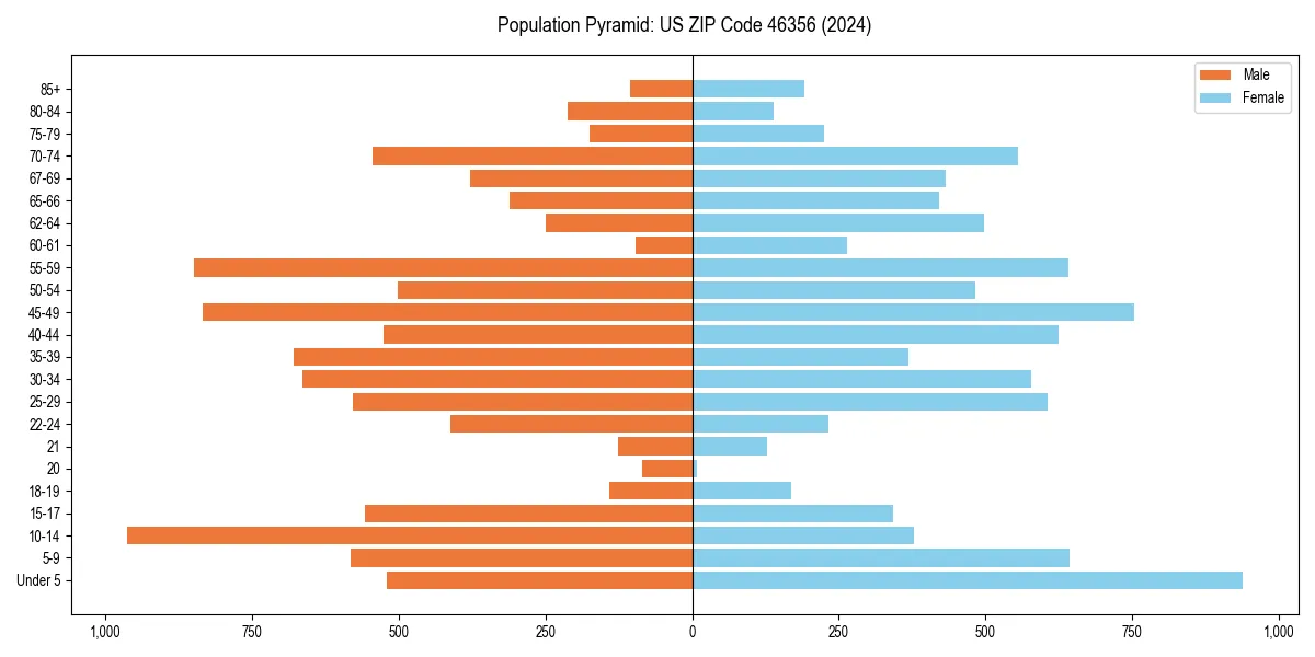 Population pyramid for 