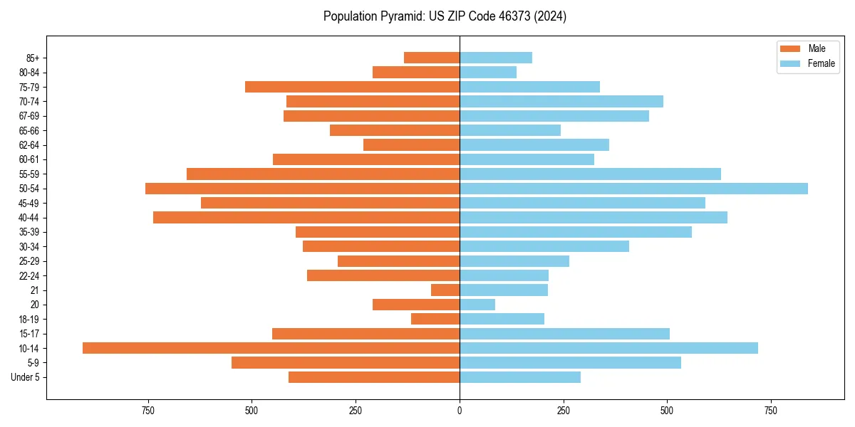 Population pyramid for 