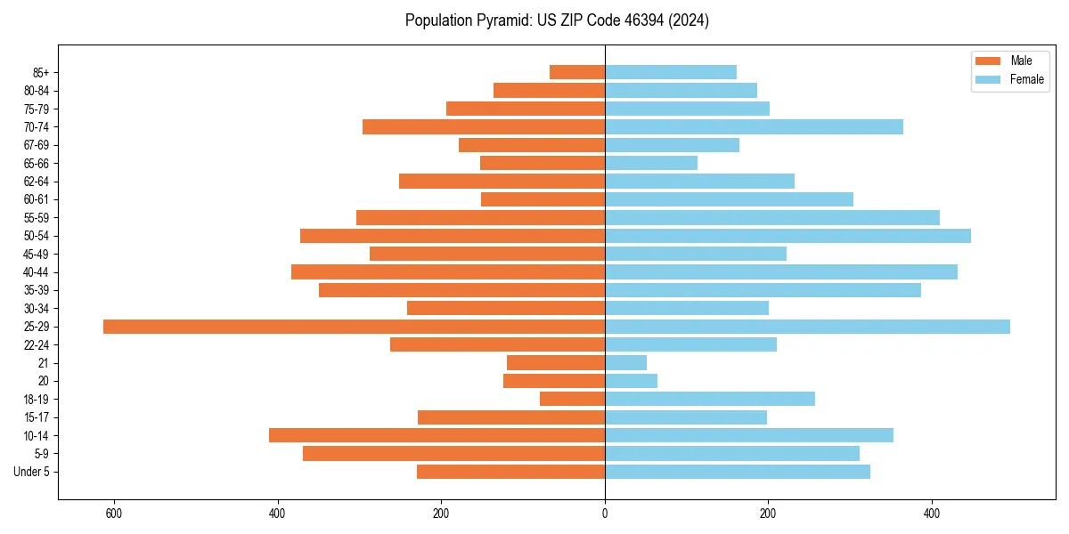 Population pyramid for 