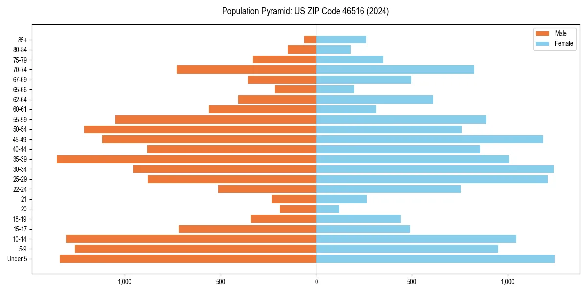 Population pyramid for 