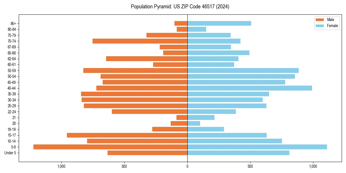 Population pyramid for 