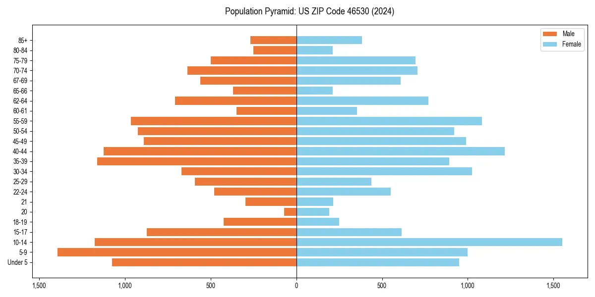 Population pyramid for 