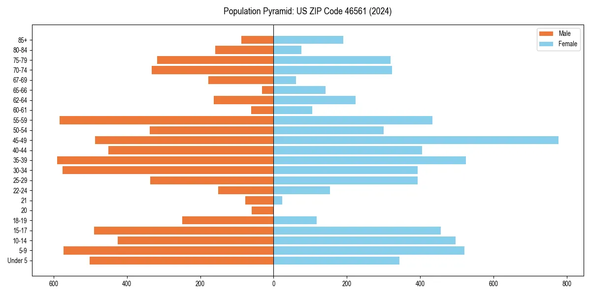 Population pyramid for 