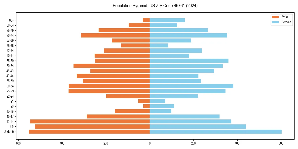 Population pyramid for 