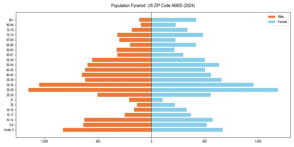 Population pyramid for 
