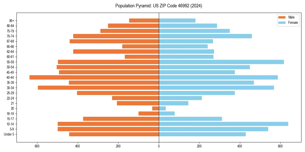 Population pyramid for 