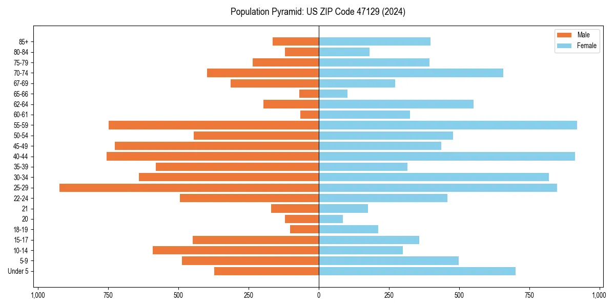 Population pyramid for 