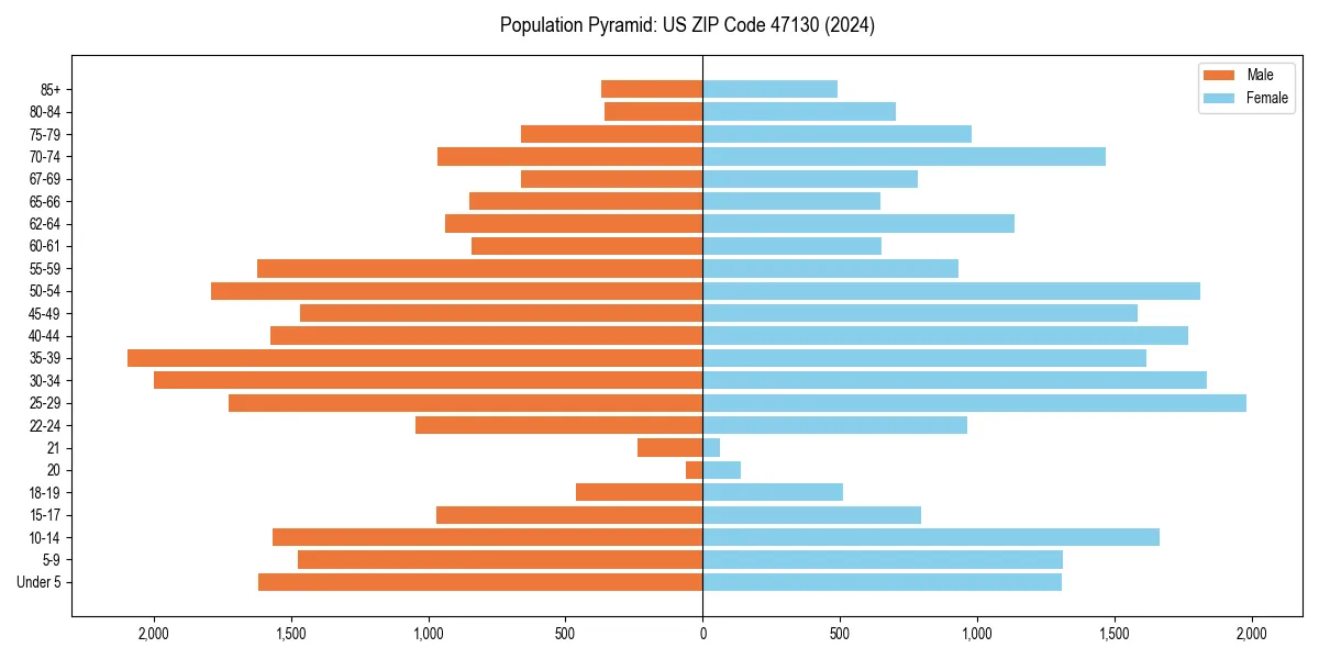 Population pyramid for 