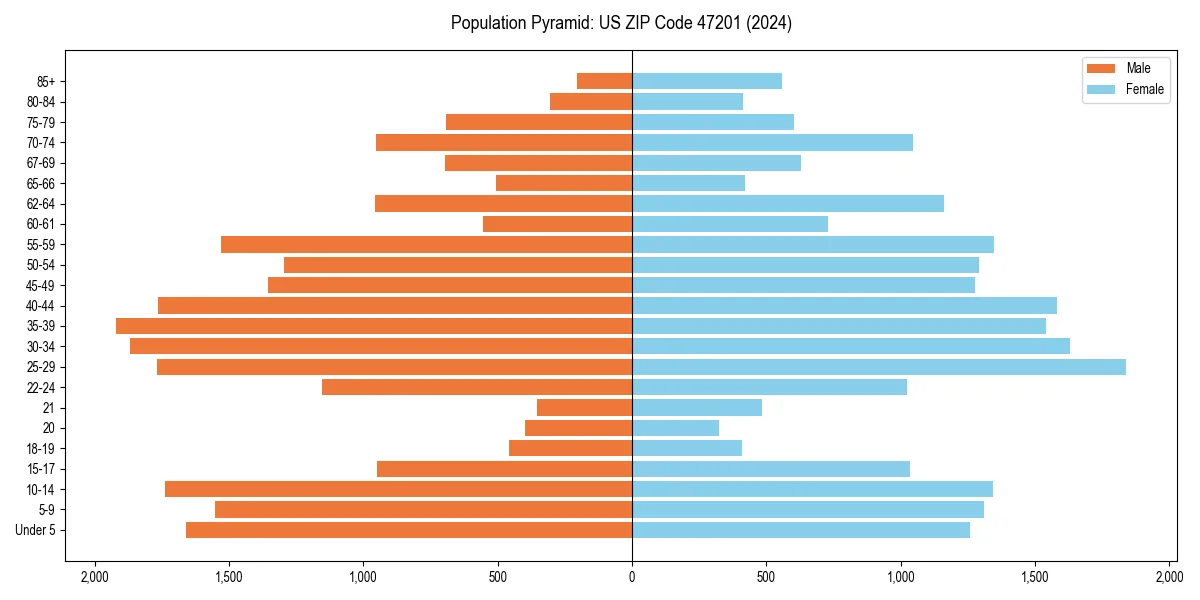 Population pyramid for 