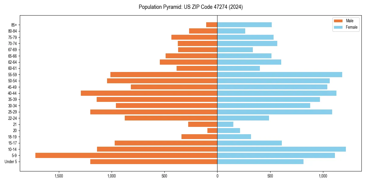 Population pyramid for 