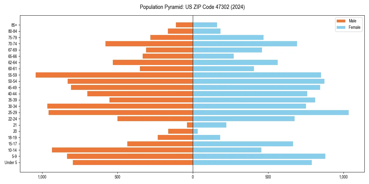Population pyramid for 