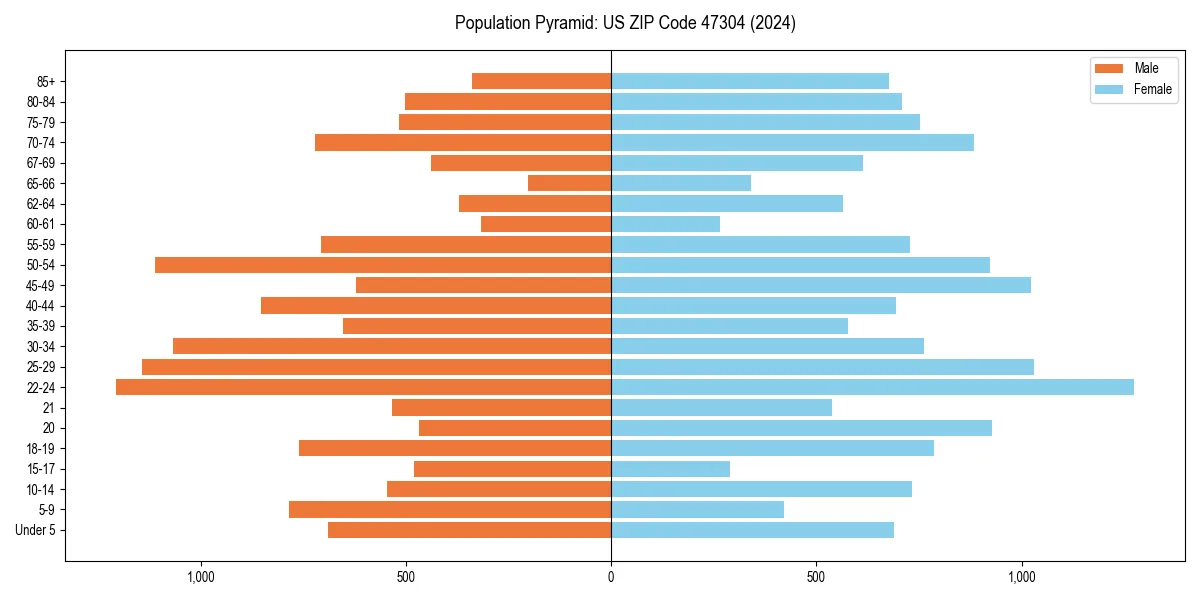 Population pyramid for 
