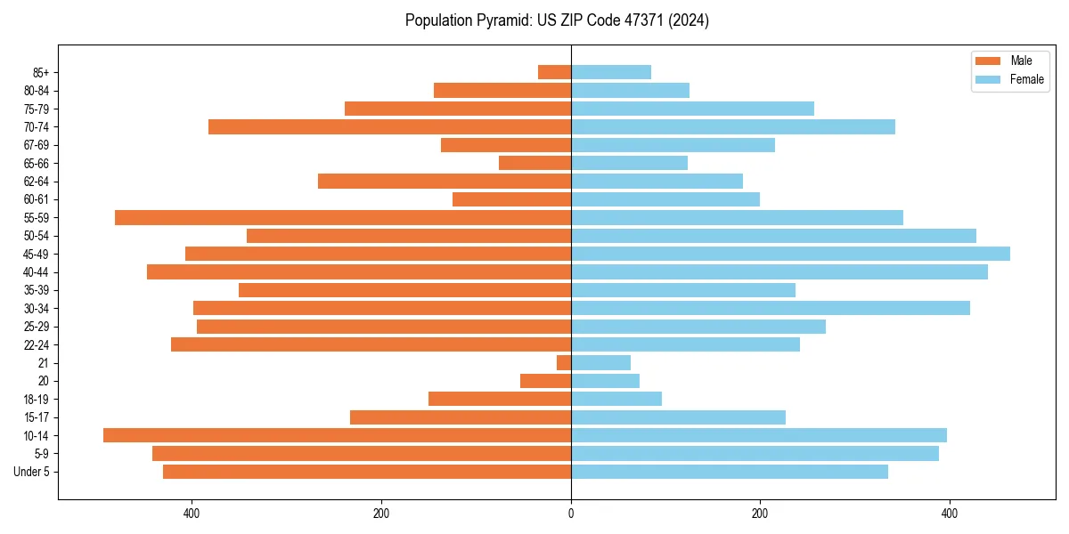 Population pyramid for 