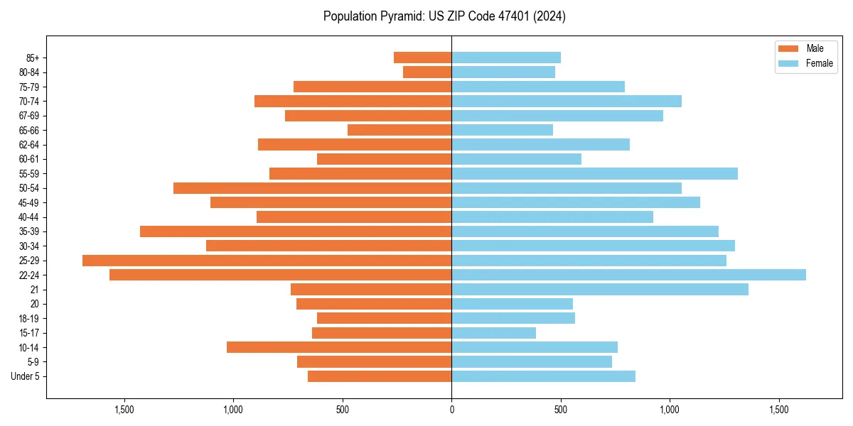 Population pyramid for 