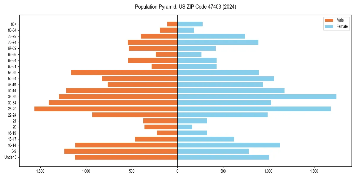 Population pyramid for 