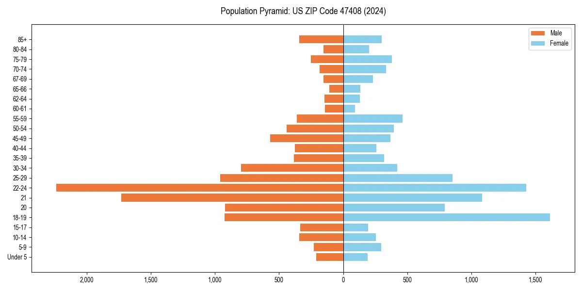 Population pyramid for 