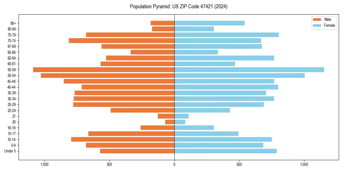 Population pyramid for 