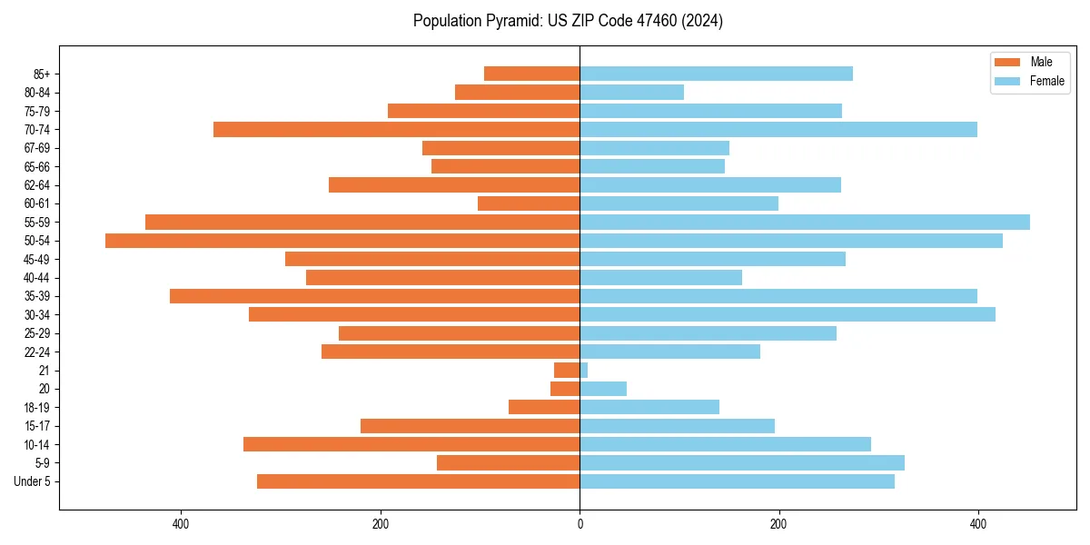 Population pyramid for 