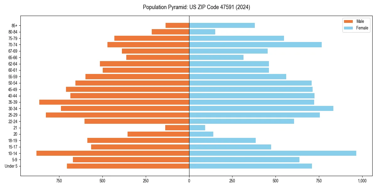 Population pyramid for 