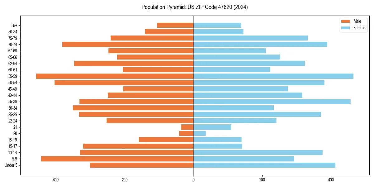 Population pyramid for 