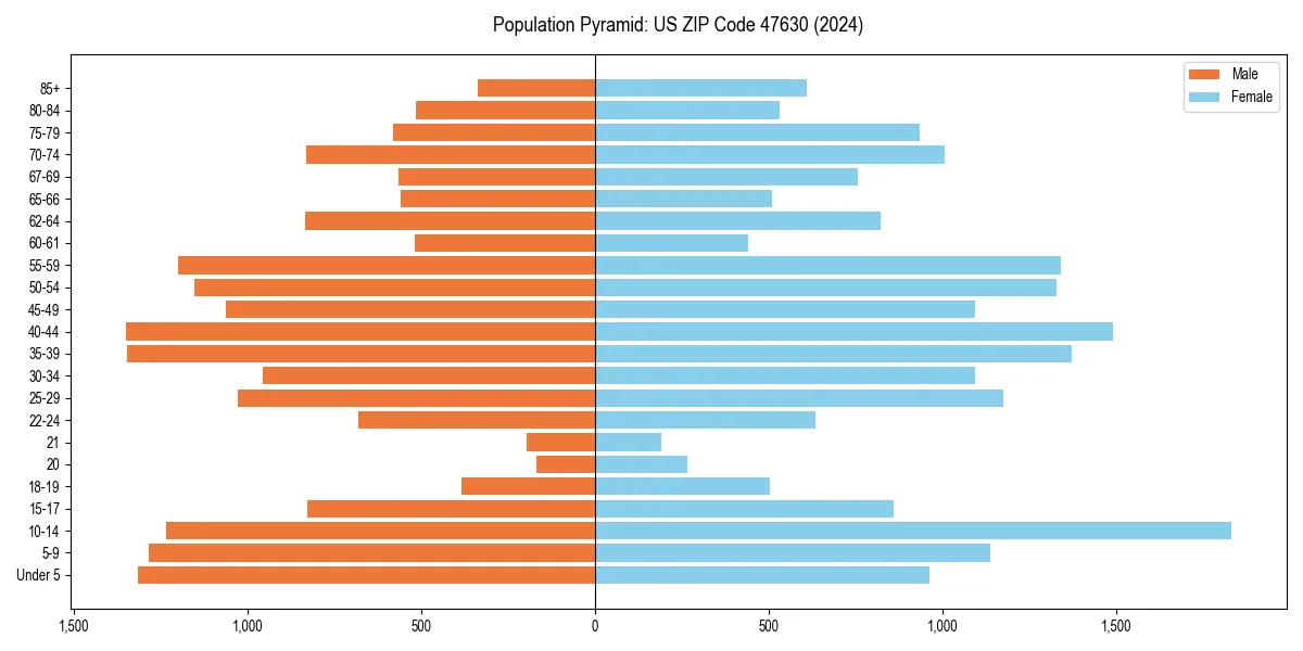 Population pyramid for 
