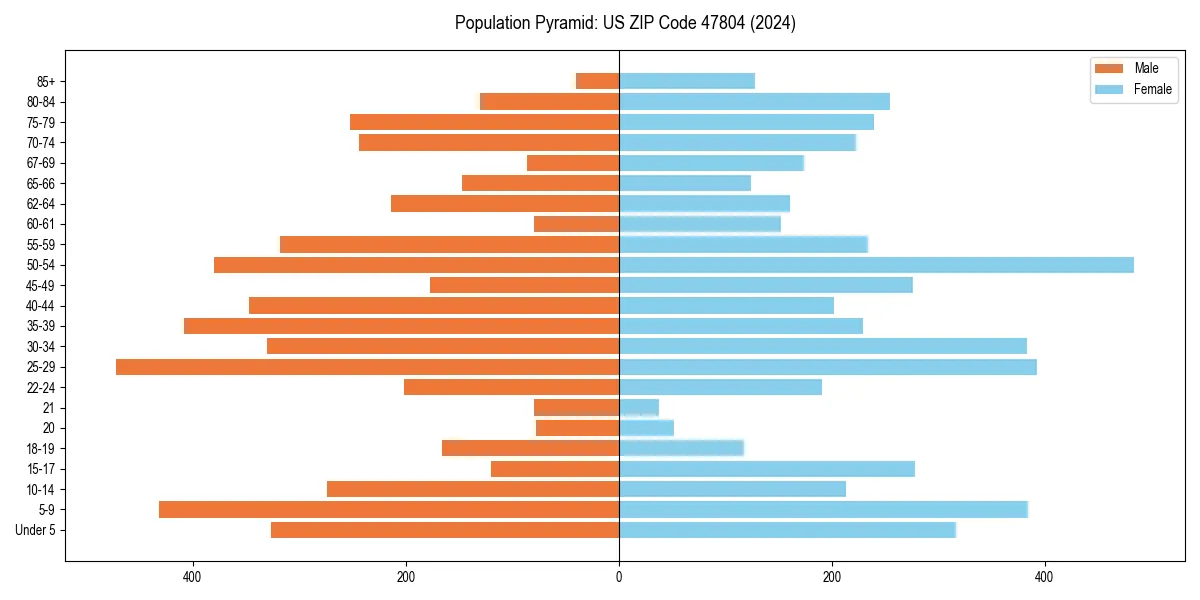 Population pyramid for 