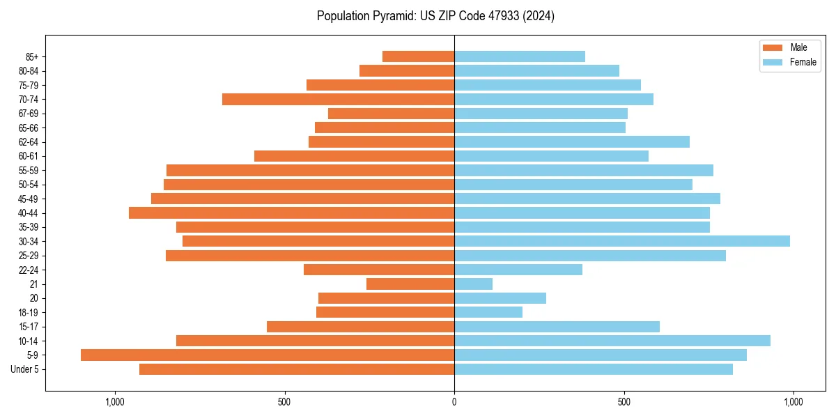 Population pyramid for 