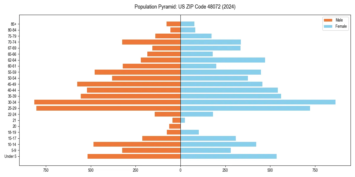 Population pyramid for 