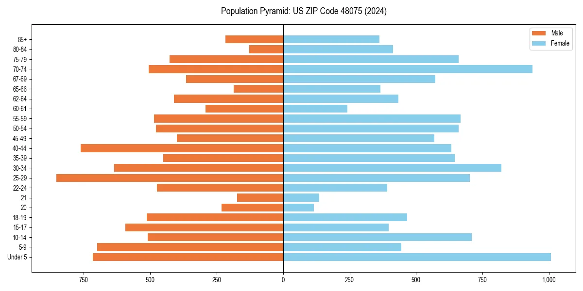 Population pyramid for 