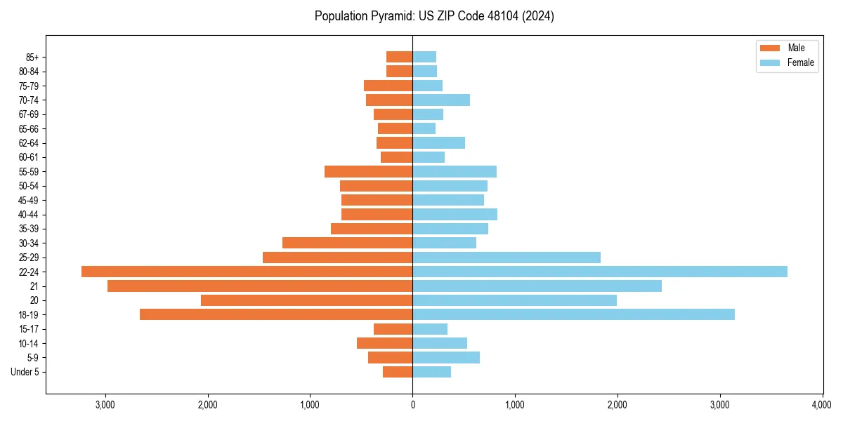 Population pyramid for 