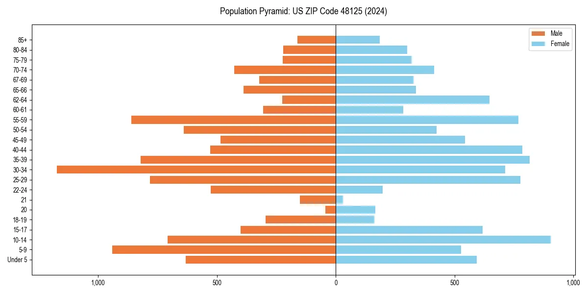 Population pyramid for 