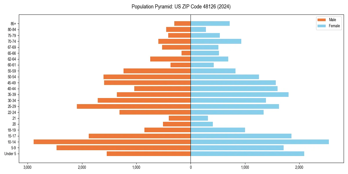 Population pyramid for 