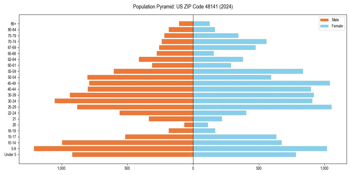Population pyramid for 