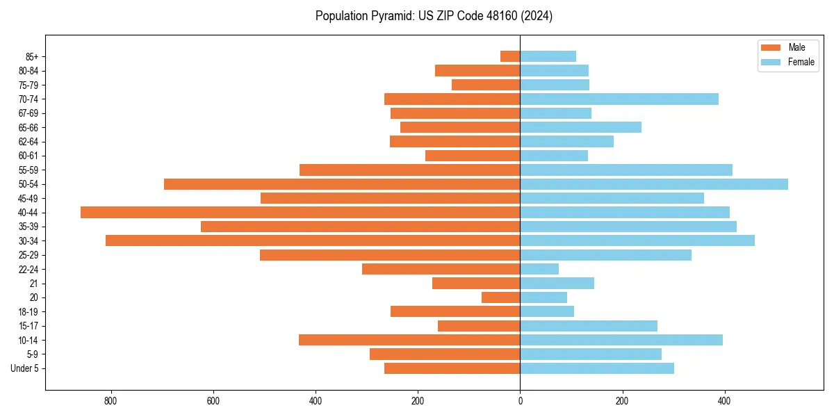 Population pyramid for 