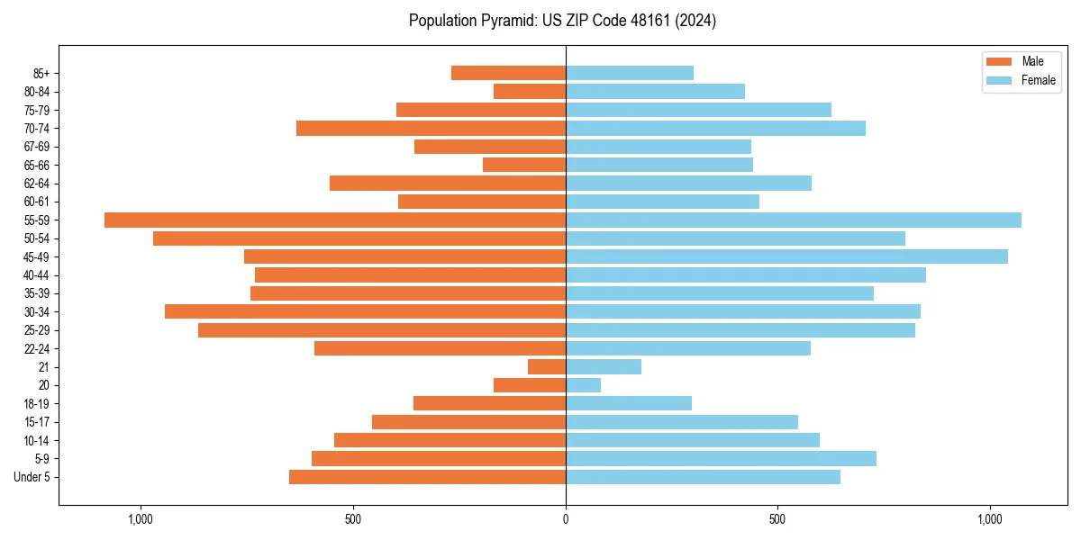 Population pyramid for 